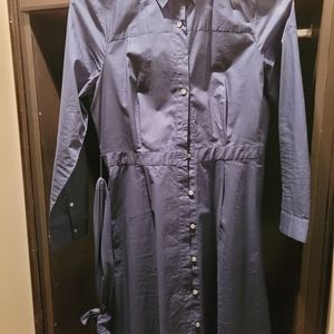 JCREW Navy Blue Shirtdress Size 10